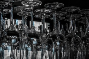 Blue - Stacked Wine Glasses
