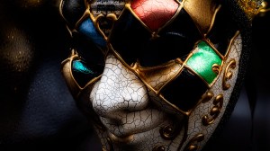 Carnevale Mask: Commedia Nera (Harlequin)